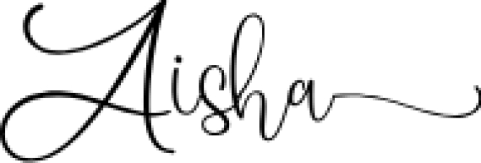 Aisha - a lovely script f Font Preview