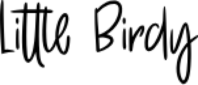 Little Birdy Font Preview