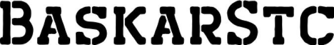 Baskar Stencil Font Preview