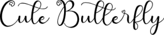 Cute Butterfly Font Preview