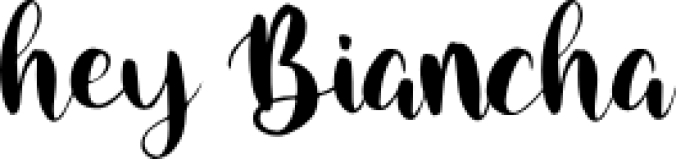 Hey Biancha Font Preview
