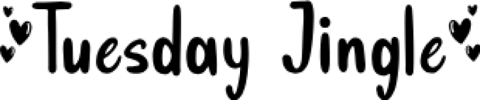 Tuesday Jingle Font Preview