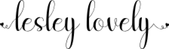 Lesley lovely Font Preview