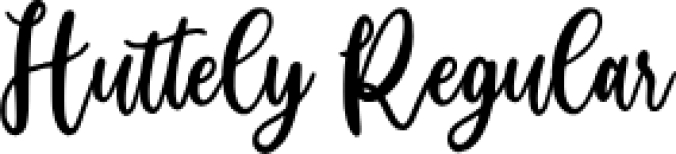 Huttely Font Preview