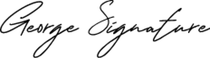 George Signature Font Preview