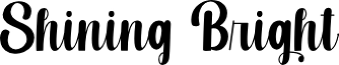 Shining Brigh Font Preview