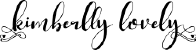 Kimberlly lovely Font Preview