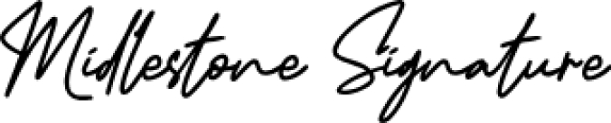 Midlestone Signature Font Preview