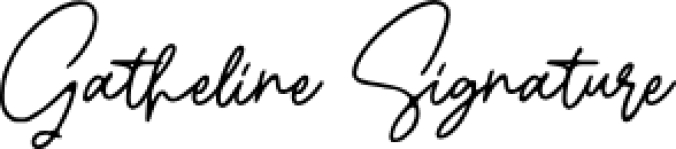 Gatheline Signature Font Preview