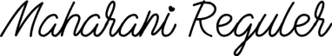 Maharani Font Preview