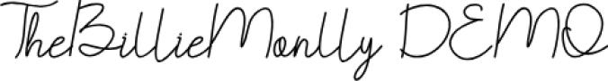 The Billie Monlly Font Preview