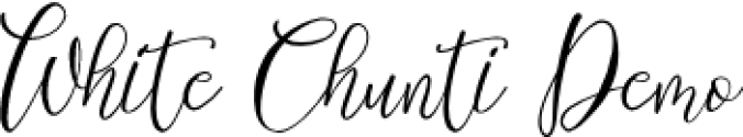 White Chunti Font Preview