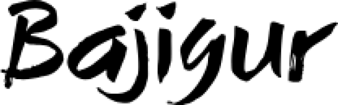 Bajigur Brush Font Preview
