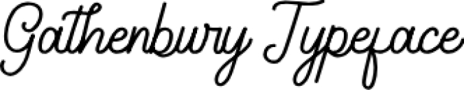 Gathenbury Monoline Scrip Font Preview