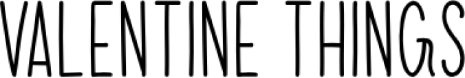 Valentine Things Font Preview
