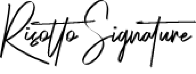 Risotto Signature Font Preview