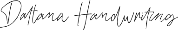 Daltana Handwriting Font Preview