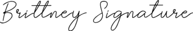 Brittney Signature Font Preview
