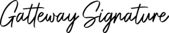 Gatteway Signature Font Preview