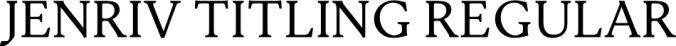 Jenriv Font Preview