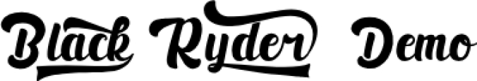 Black Ryder Font Preview