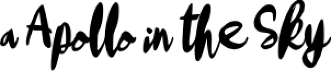 A Apollo in the sky Font Preview