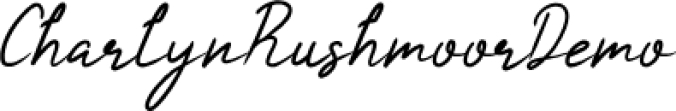 CharlynRushmoorDem Font Preview