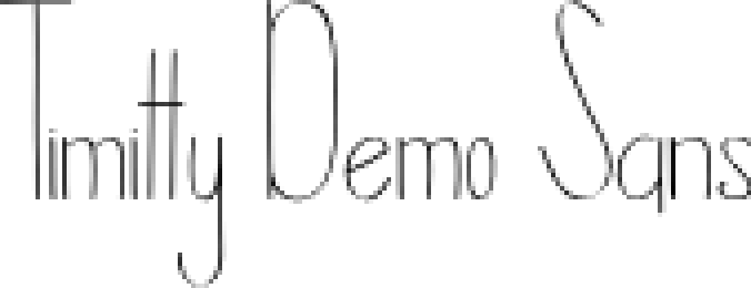 Timitty Demo Sans Font Preview