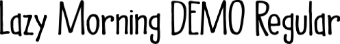 Lazy Morning DEMO Font Preview