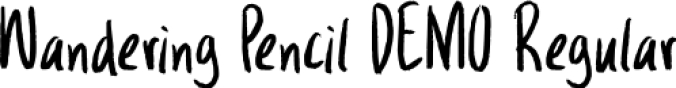 Wandering Pencil Font Preview