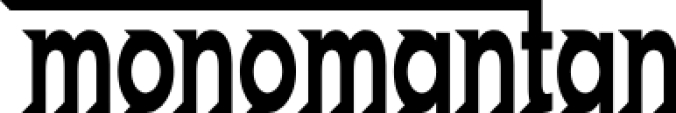 Monomanta Font Preview