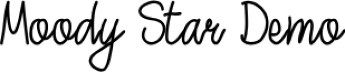 Moody Star Font Preview