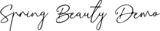 Spring Beauty Font Preview