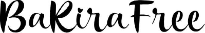 Bakira Font Preview