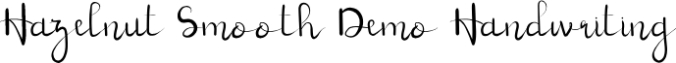 Hazelnut Smooth Handwriting Font Preview