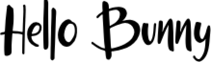 Hello Bunny Font Preview