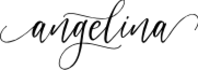 Angelina Font Preview