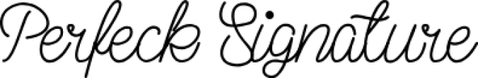 Perfeck Signature Font Preview
