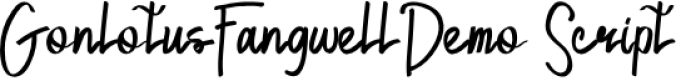 Gonlotus Fangwell Scrip Font Preview