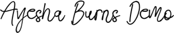 Ayesha Burns Font Preview