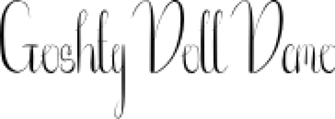 Goshty Doll Font Preview