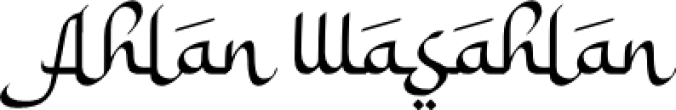 A Ahlan Wasahla Font Preview