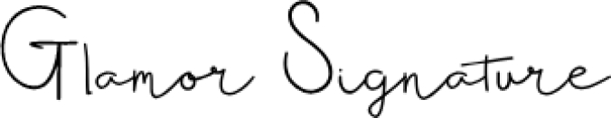 Glamor Signature Font Preview