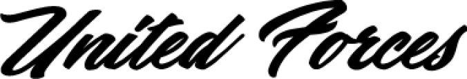 United Forces Font Preview