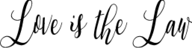 Love is the Law Font Preview