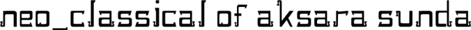 Neo classical of aksara sunda Font Preview