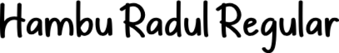 Hambu Radul Font Preview