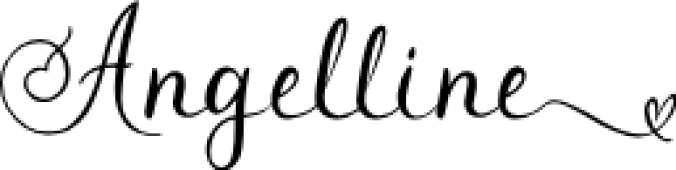 Angelline Font Preview