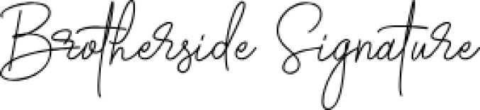 Brotherside Signature Font Preview
