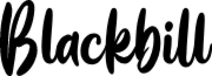 Blackbill Font Preview